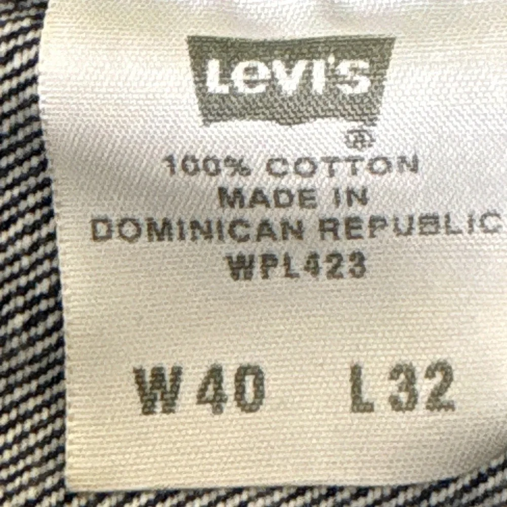 Levis 501 Mens Dark Wash Straight Leg Button Fly Denim Jeans 40x32 Fits 40x30